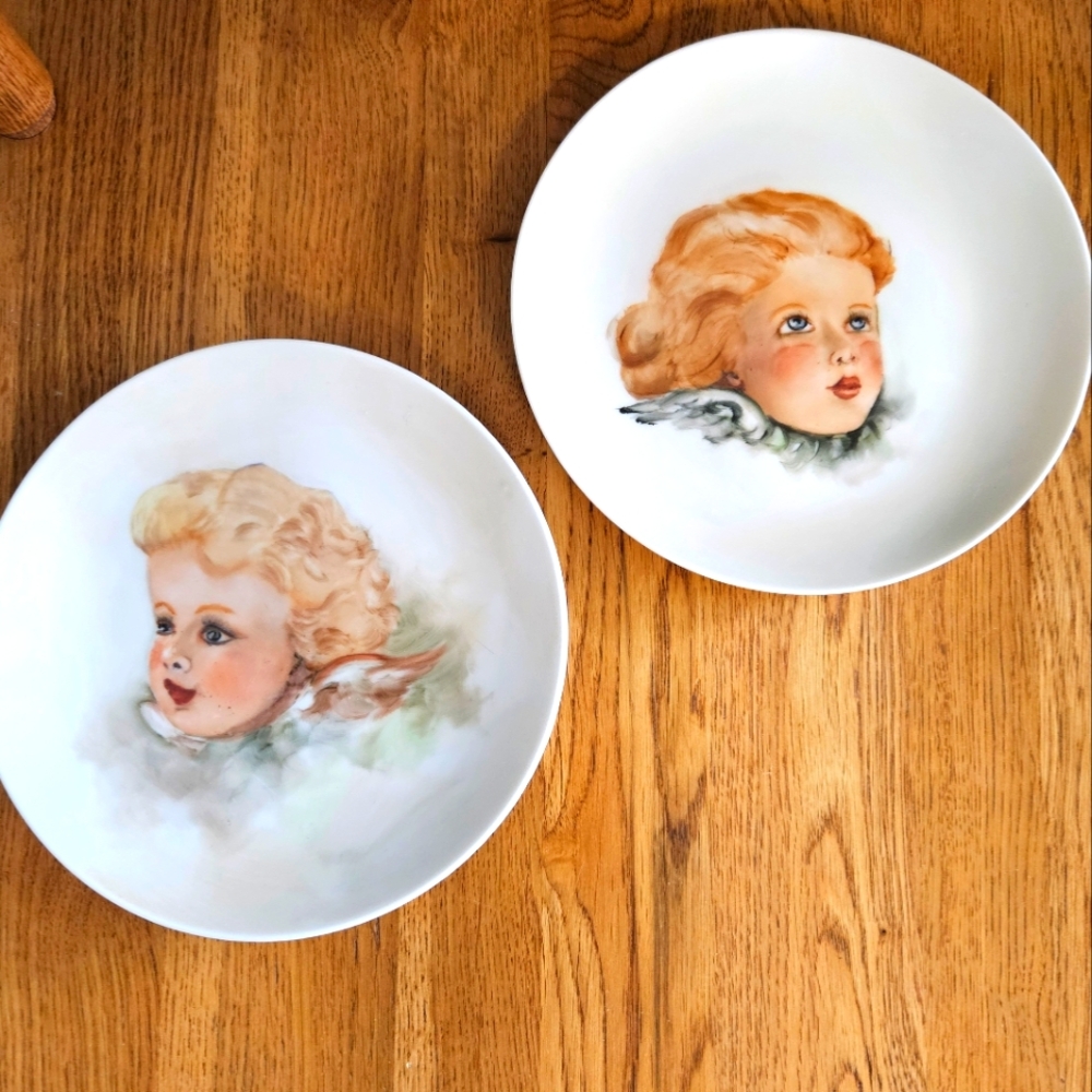 Decorative Plates with Angel Design